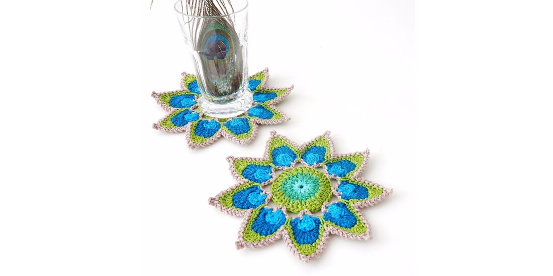 Coaster Peacock Feather Petals Scheepjes